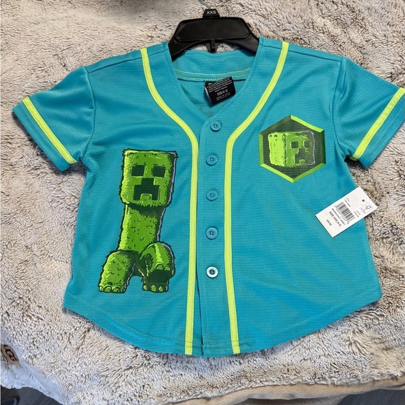 Turquoise Minecraft Jersey XXS - Picture 9 of 9